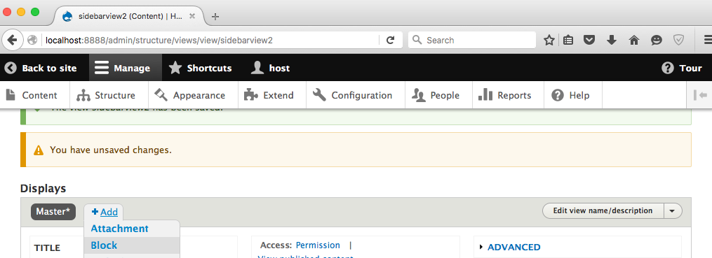 add drupal 8 view step 12